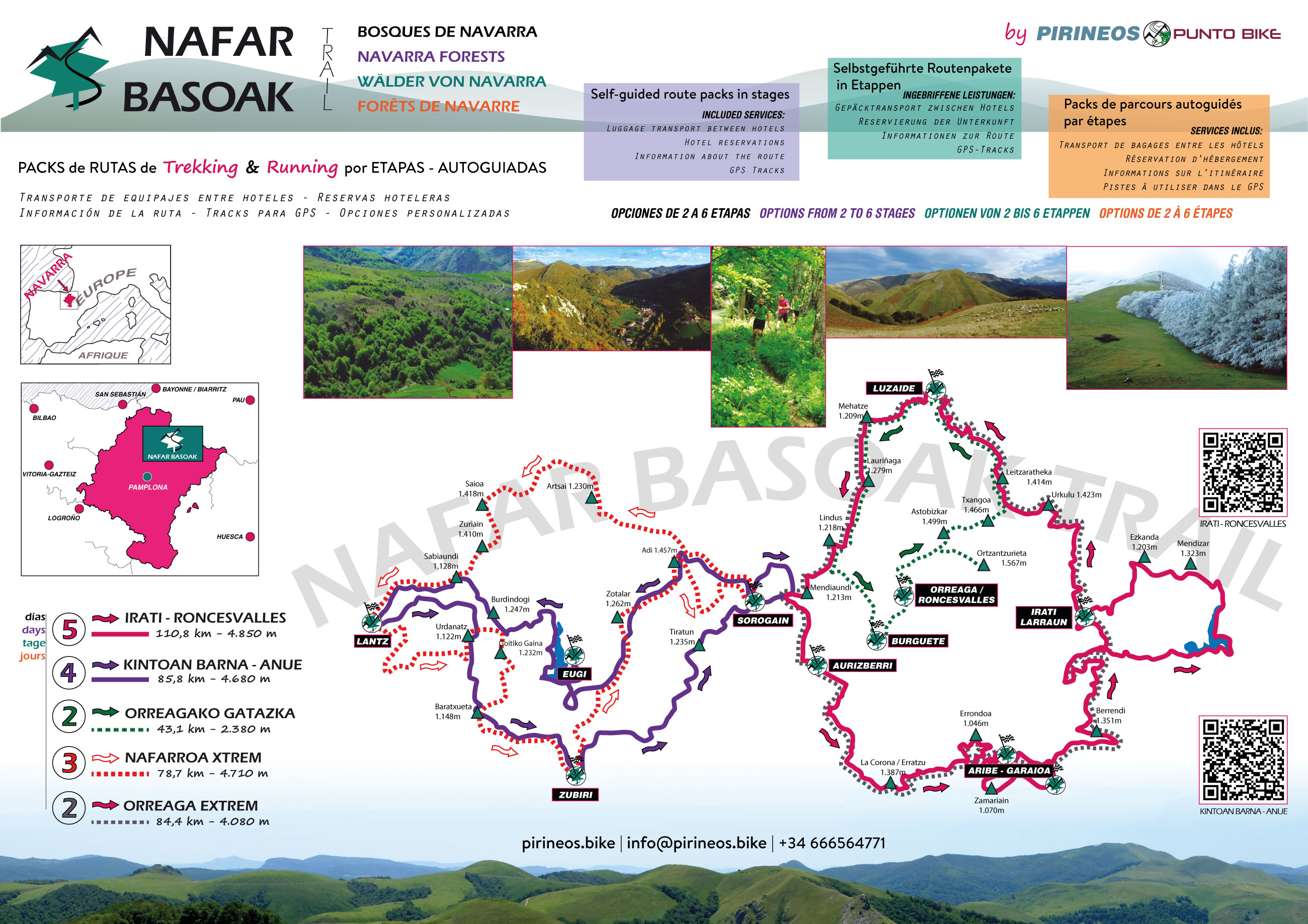 Folleto publicitario Nafar Basoak Trail
